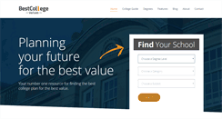 Desktop Screenshot of bestcollegevalues.org